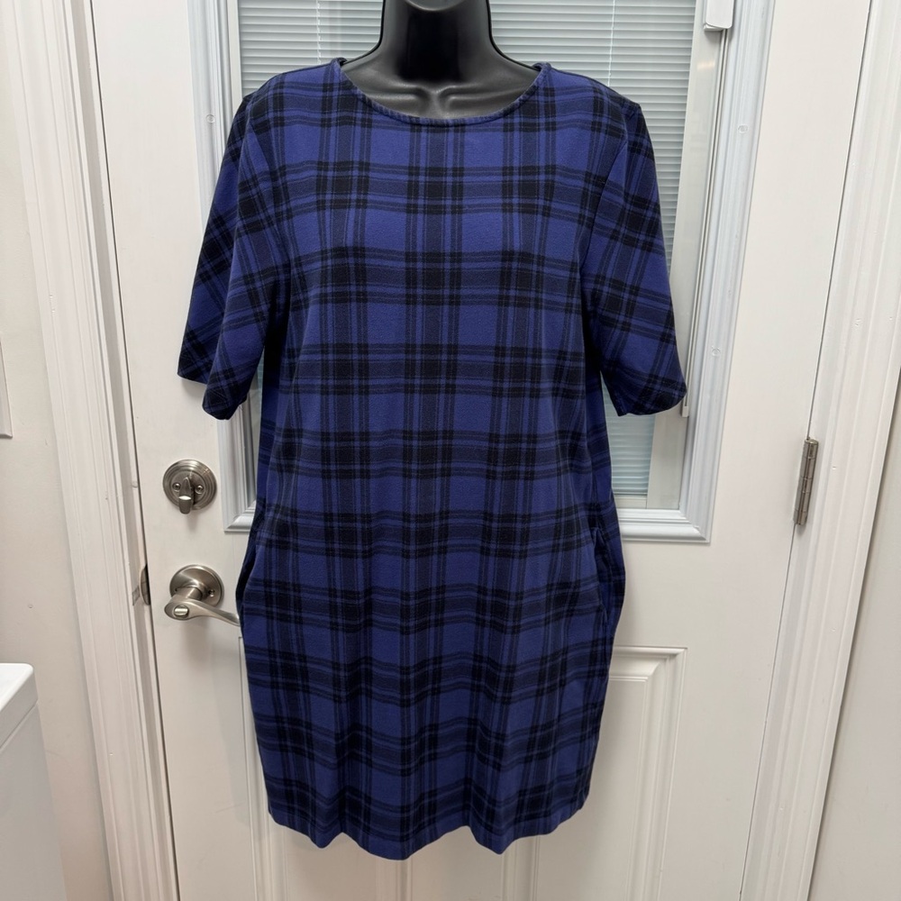 GAP Blue Plaid Mini Dress